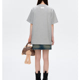 13DE MARZO | 2504 Paper Plane Bear T-Shirt Grey