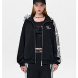 13DE MARZO | 2503 Bear Lacy Knot Zip Sweatshirt Black