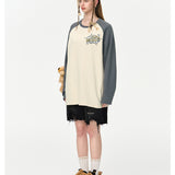 13DE MARZO | 2408 Bear Waffle Check Sweatshirt Khaki