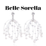 Belle Sorella 2412 超仙天女散花水晶珍珠耳环