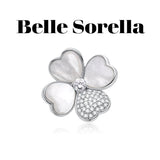 Belle Sorella SS2309 Lucky四叶草贝母爱心戒指