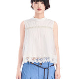 EIMISMOSOL 2507 荷叶边无袖小衫