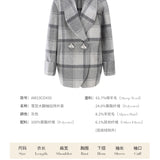 NANA JACQUELINE 茧型大翻袖钻饰外套 灰(偏大)