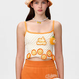 13DE MARZO | 2510 Fruit Net Stripe Vest Orange