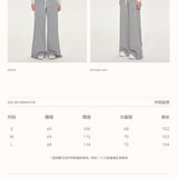 Kroche 2503 毛巾肌理 抽绳宽松直筒休闲长裤