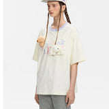 13DE MARZO | SS2403 Doozoo Crayon Logo T-shirt Beige