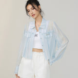 MacyMccoy 2506 花边拼接系带短裤 白