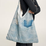 LIILOU 2411 牛仔印花大容量手提单肩包