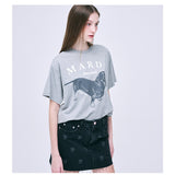 MARDI MERCREDI 2506 经典腊肠狗短袖t恤 鸽子灰