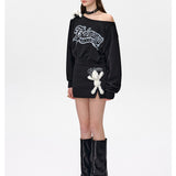 13DE MARZO | 2503 Doozoo Off-shoulder Jumper Black