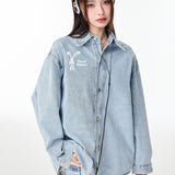 CLOUDSEASON SS2308 兔玩偶牛仔衬衫外套