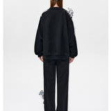 13DE MARZO | 2503 Bear Lacy Knot Zip Sweatshirt Black