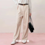 Kroche SS2404 宽松茧型休闲西装裤 卡其