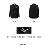 MacyMccoy 2503 假两件翻边刺绣西装 灰