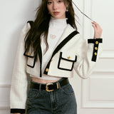 Kroche SS2311 小香风编织海军领外套