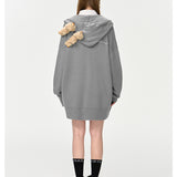13DE MARZO | 2412 Bear Button Hood Cardigan