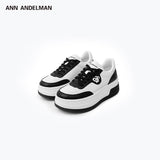 ANN ANDELMAN 2409 Arcade Blanc厚底黑白鞋皮质增高鞋