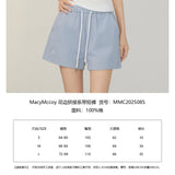 MacyMccoy 2506 花边拼接系带短裤 白