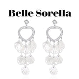 Belle Sorella SS2309 法式爱心贝壳风铃耳环