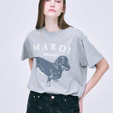 MARDI MERCREDI 2506 经典腊肠狗短袖t恤 鸽子灰