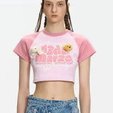 13DE MARZO | SS2404 Doozoo Graffti Logo Top Pink