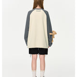 13DE MARZO | 2408 Bear Waffle Check Sweatshirt Khaki