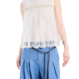 EIMISMOSOL 2507 荷叶边无袖小衫