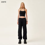 SMFK SS2402 冲锋慢跑运动裤 黑