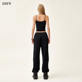 SMFK SS2402 冲锋慢跑运动裤 黑