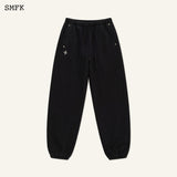 SMFK SS2402 冲锋慢跑运动裤 黑