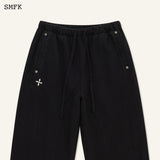 SMFK SS2402 冲锋慢跑运动裤 黑