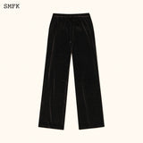 SMFK SS2312 流浪丝绒训练长裤 黑