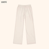SMFK SS2312 流浪丝绒训练长裤 白