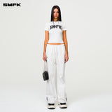 SMFK 2501 十字经典喇叭运动裤 雪山白