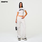 SMFK 2501 十字经典喇叭运动裤 雪山白