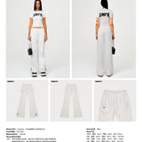 SMFK 2501 十字经典喇叭运动裤 雪山白