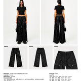 SMFK 2501 FUTURE Lightning雷电阔腿运动裤/闪电黑