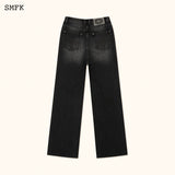 SMFK SS2312 黑钻石阔腿牛仔裤