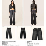 SMFK SS2312 黑钻石阔腿牛仔裤