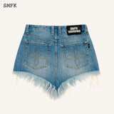 SMFK SS2306 荒野钻石牛仔短裤 蓝