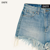 SMFK SS2306 荒野钻石牛仔短裤 蓝