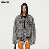 SMFK 2503 十字经典荒野牛仔短裤/尘埃灰