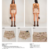 SMFK 2506 十字经典荒野迷彩牛仔短裤/沙漠迷彩