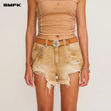 SMFK 2506 狂牛仔短裤/荒野牛仔(棕)