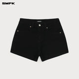 SMFK 2503 十字经典舞团牛仔短裤/荒野黑