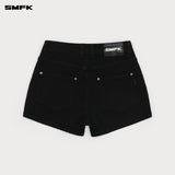 SMFK 2503 十字经典舞团牛仔短裤/荒野黑