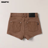 SMFK 2506 十字经典舞团牛仔短裤/野马棕