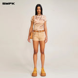 SMFK 2506 十字经典舞团牛仔短裤/沙漠色