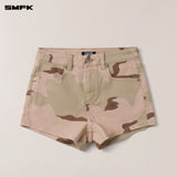 SMFK 2506 十字经典舞团牛仔短裤/沙漠迷彩