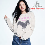 MARDI MERCREDI 2502 SWEATSHIRT RAGLAN DDANJI_OATMEAL PINK